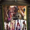 eren yeager and mikasa ackerman attack on titan premium quilt blanket anime home decor custom for fans glhog - Attack On Titan Store