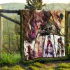 eren yeager and mikasa ackerman attack on titan premium quilt blanket anime home decor custom for fans syfav - Attack On Titan Store