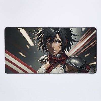 Mikasa Ackerman Inspired Ai Art Mouse Pad Official Cow Anime Merch