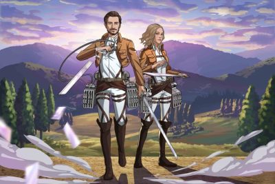 Personalized Attack On Titan Couple Poster